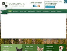 Tablet Screenshot of fourcornersvetclinic.com